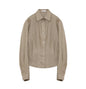 Berlin Afternoon Tea Waist Shirt - Refreshing Breathable Twill Linen Deconstructed Silhouette Old Money Style Top - Shopthatapp.ca