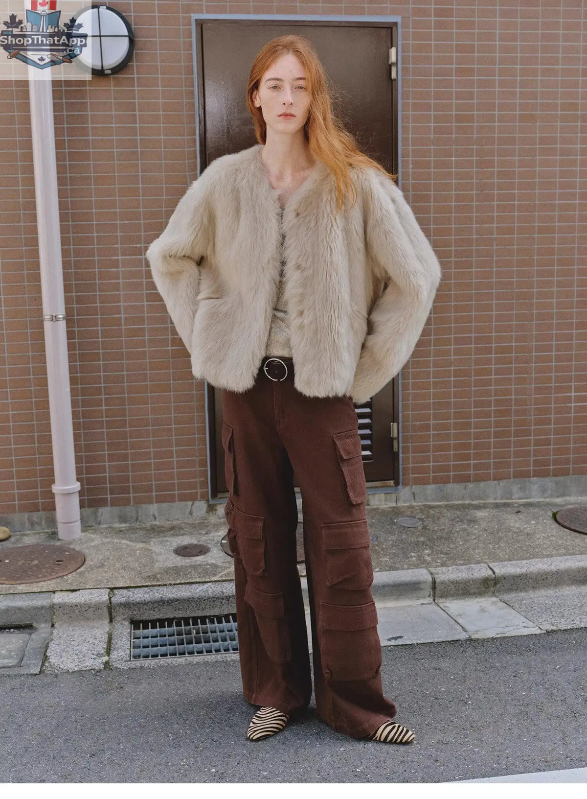 Darcy Manor Sheepskin Coat - Imported Tuscan Straight Wool Short Fur with Sweetheart Collar - Shopthatapp.ca