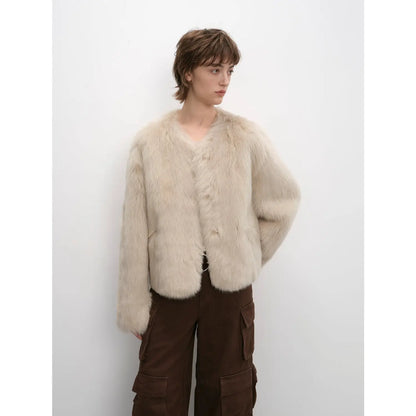 Darcy Manor Sheepskin Coat - Imported Tuscan Straight Wool Short Fur with Sweetheart Collar - Shopthatapp.ca
