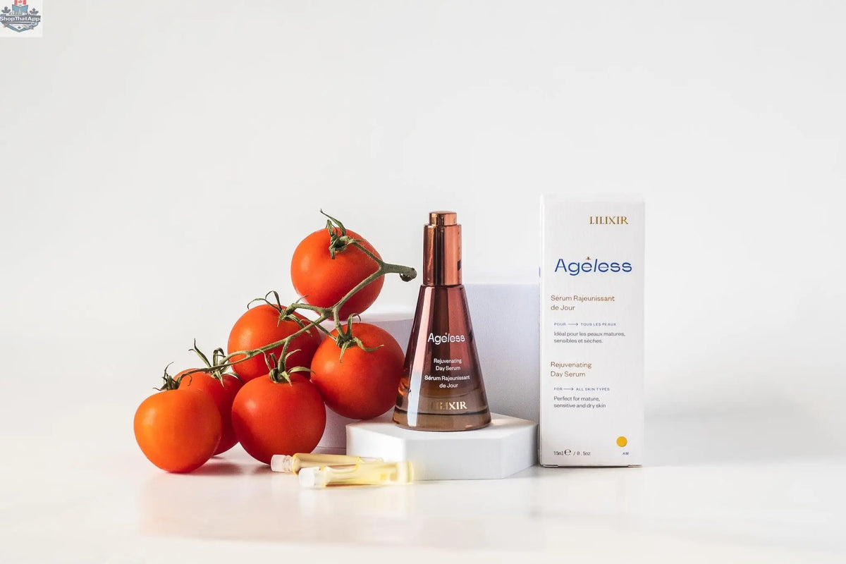 LILIXIR Ageless Rejuvenating Serum bottle with serum dropper, designed for youthful skin and all-day radiance.