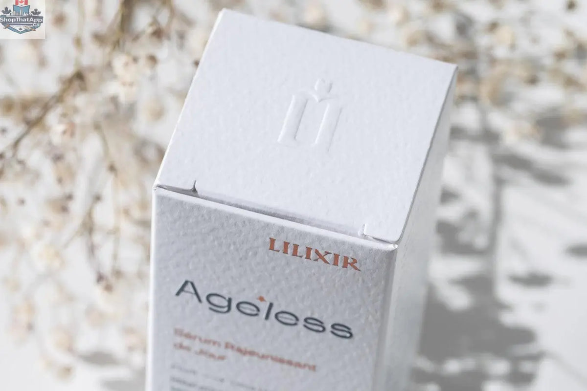 LILIXIR Ageless Rejuvenating Serum in white box, featuring sleek packaging for youthful skin and all-day radiance.