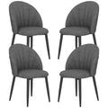 Skylar Modern Dining Chairs Set of 4-Dark Grey