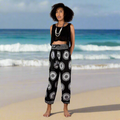 Black and White Bali Pants – Stylish Comfort with Circle Print - Shopthatapp.ca