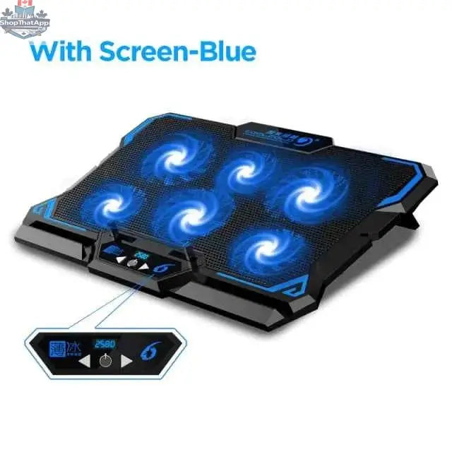 777tech 17-inch gaming laptop cooler with dual fans and adjustable stand for enhanced cooling and gaming performance
