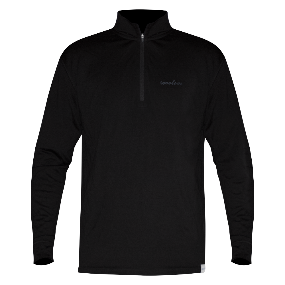 Men's Merino Wool 1/4 Zip Pullover — Midweight