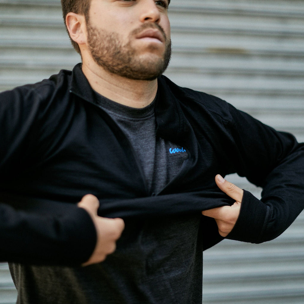 Men's Merino Wool 1/4 Zip Pullover — Midweight
