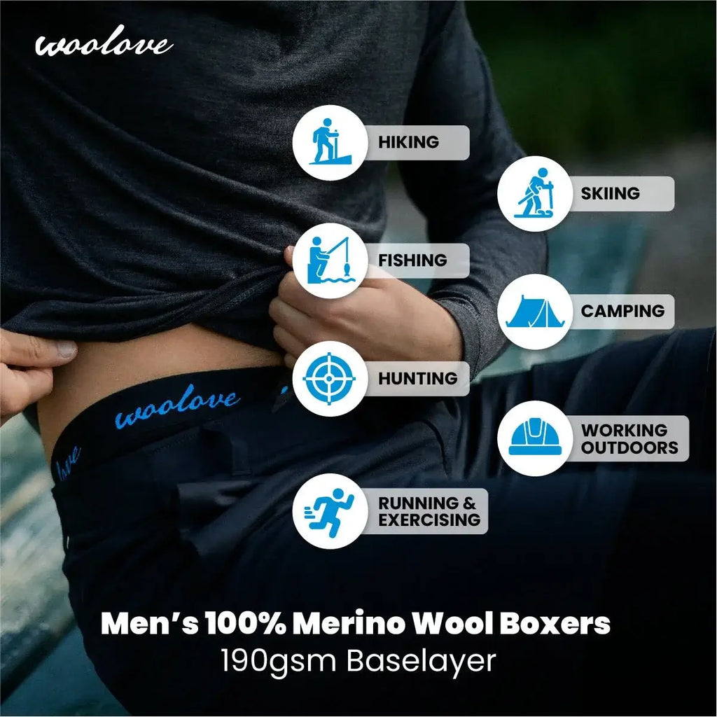 Men's Merino Wool Boxer Briefs
