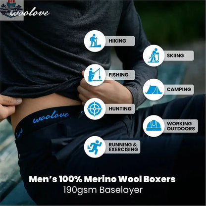 Men's Merino Wool Boxer Briefs - Shopthatapp.ca