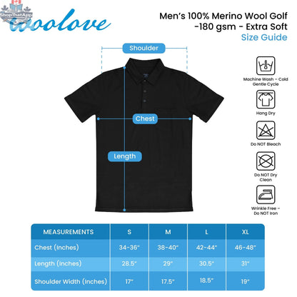 Men's Merino Wool Golf Polo — Lightweight - Shopthatapp.ca