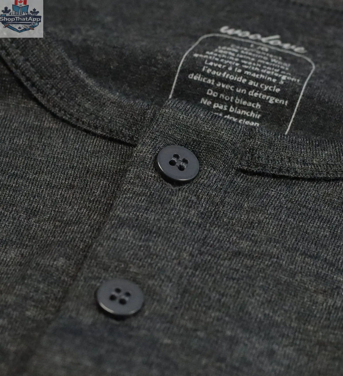 Men's Merino Wool Long Sleeve Henley — Midweight - Shopthatapp.ca