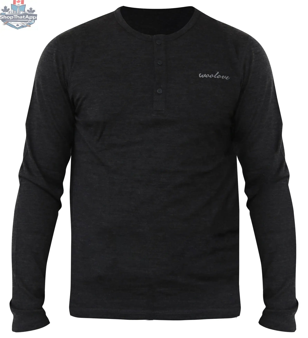 Men's Merino Wool Long Sleeve Henley — Midweight - Shopthatapp.ca