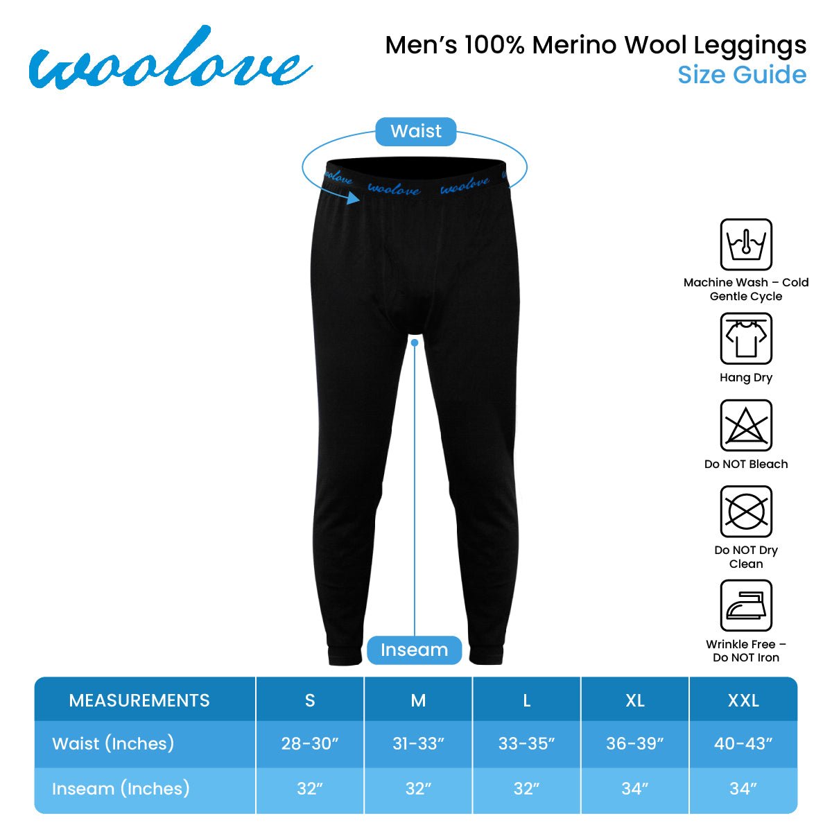 Men's Merino Wool Leggings — Midweight
