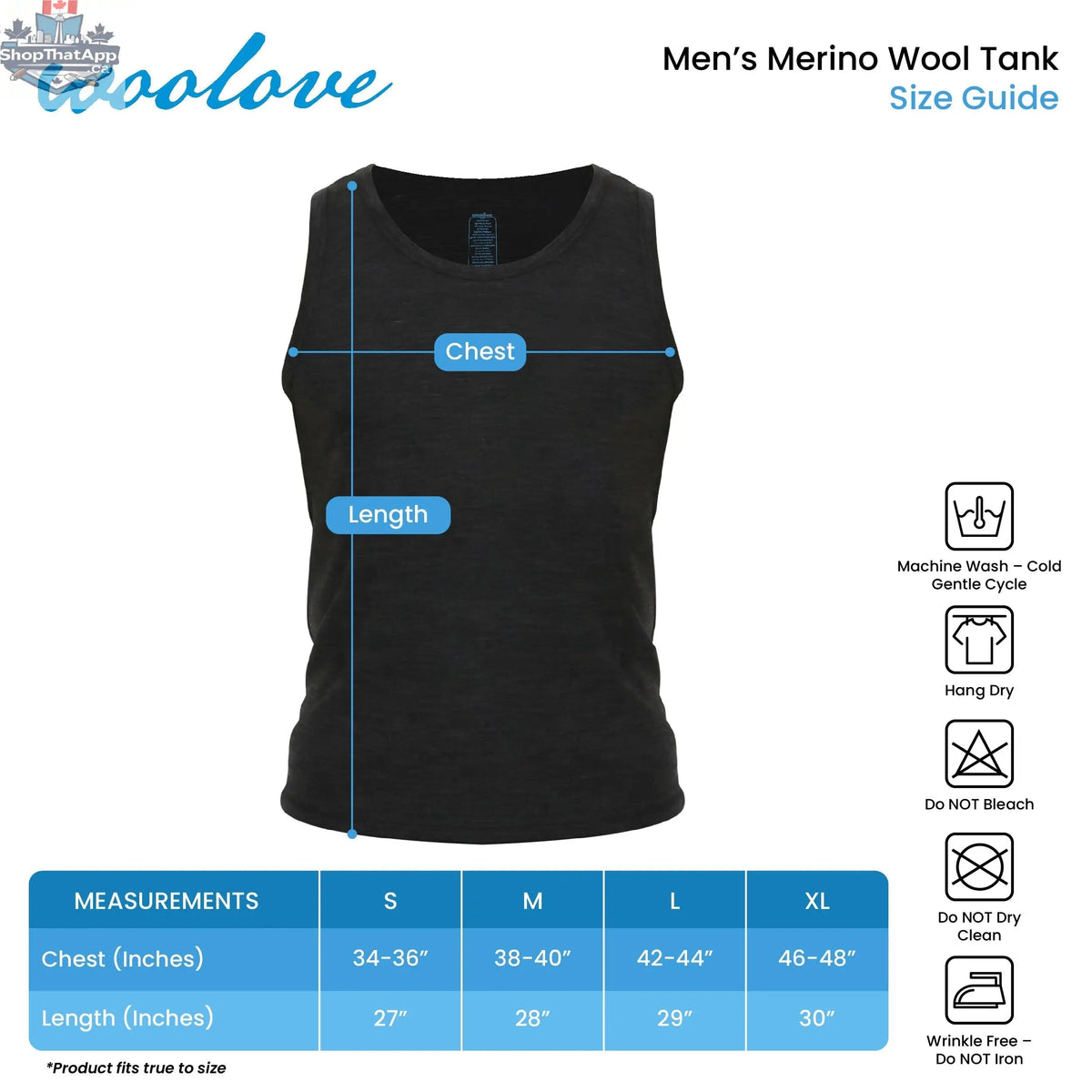 Men's Merino Wool Tank Top - Shopthatapp.ca