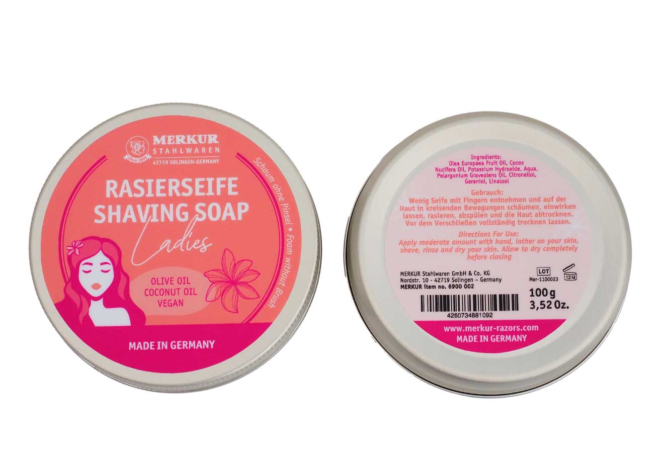 Merkur Ladies Shaving Soap - Creme for Smooth Shaving, 100gr