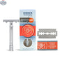 Merkur 15C Safety Razor - 3-Piece DE Razor with Open Tooth Comb and Knurled Chrome Handle - Shopthatapp.ca