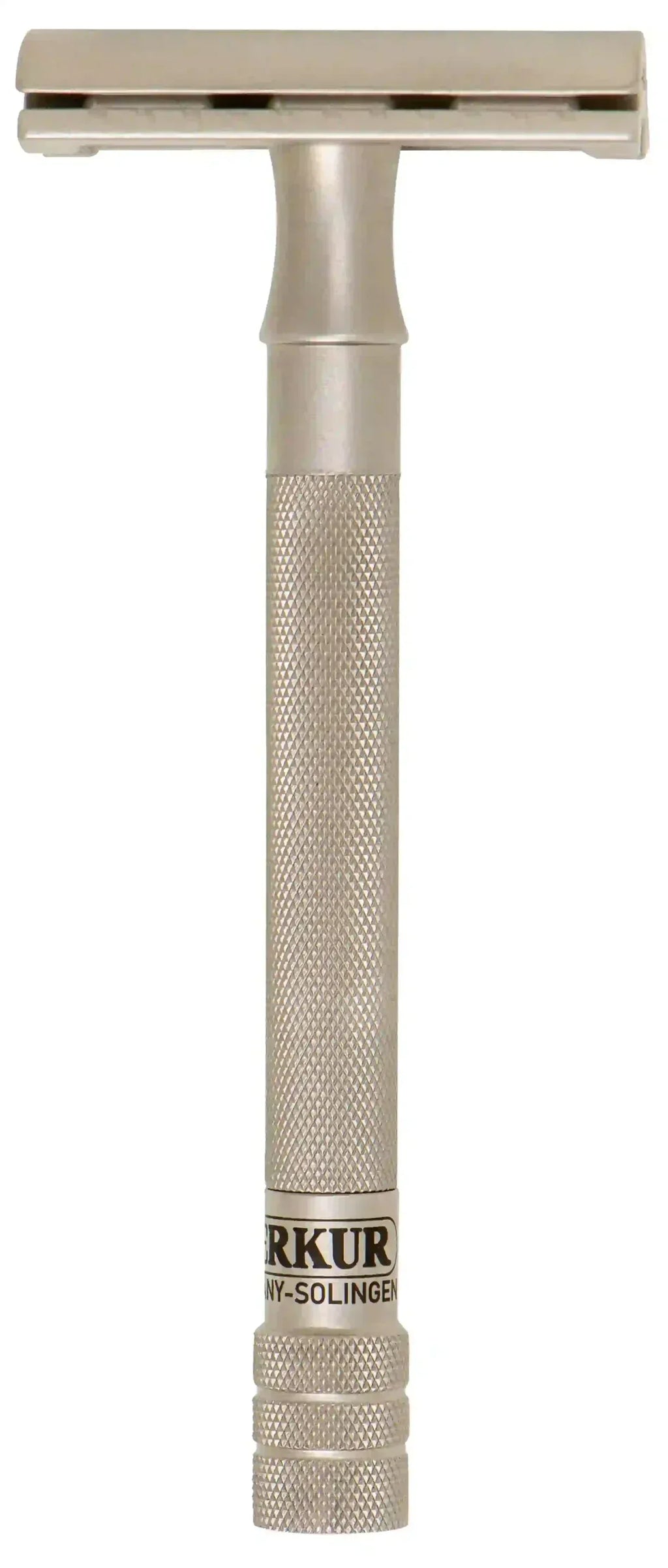 Merkur 23-INOX DE Safety Razor - 3-Piece Closed Comb with Extra Long Stainless Steel Handle