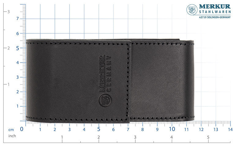 Merkur Leather Razor Case for Razor and 10 Blades - Black