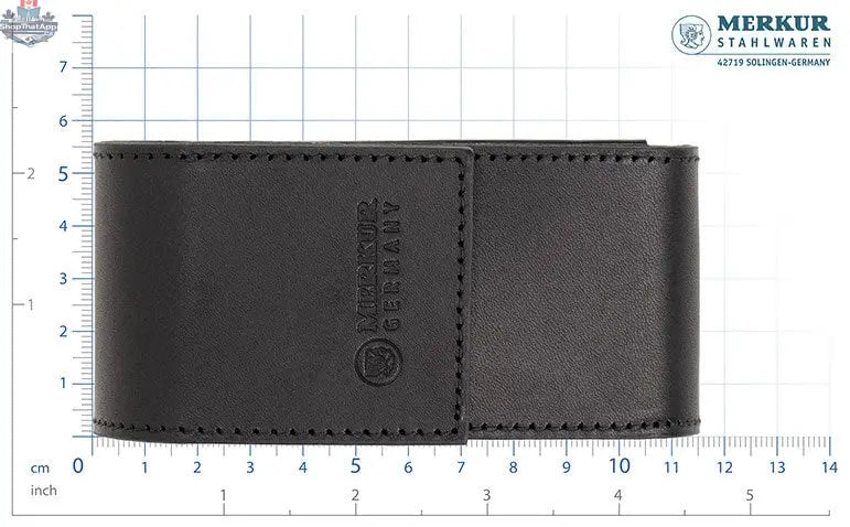 Merkur Leather Razor Case for Razor and 10 Blades - Black - Shopthatapp.ca