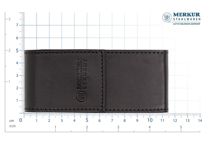 Merkur Leather Case for Razor 23001 with Space for 10 Blades, Black
