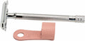 MERKUR Pink Razor Holder for Travel with MERKUR Travel Shaving Brush