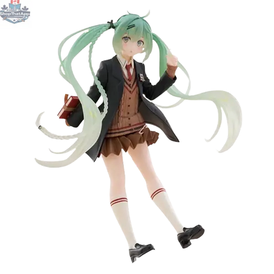 Hatsune Miku Preppy anime figure by Hawk Collectibles featuring Miku in stylish preppy fashion, standing with detailed costume.