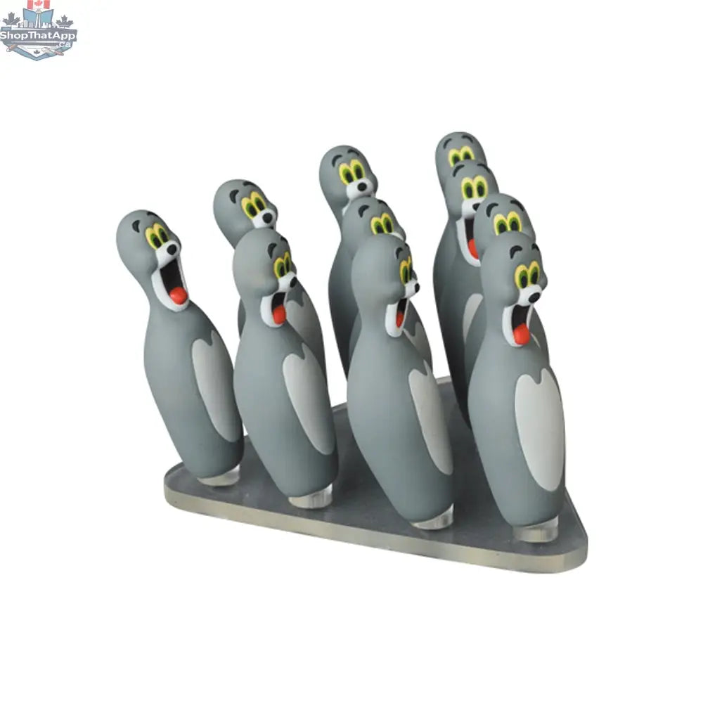 Tom and Jerry Bowling Pins Toy from Series 3 by Medicom Toy, featuring Tom as a set of cartoon-style bowling pins.