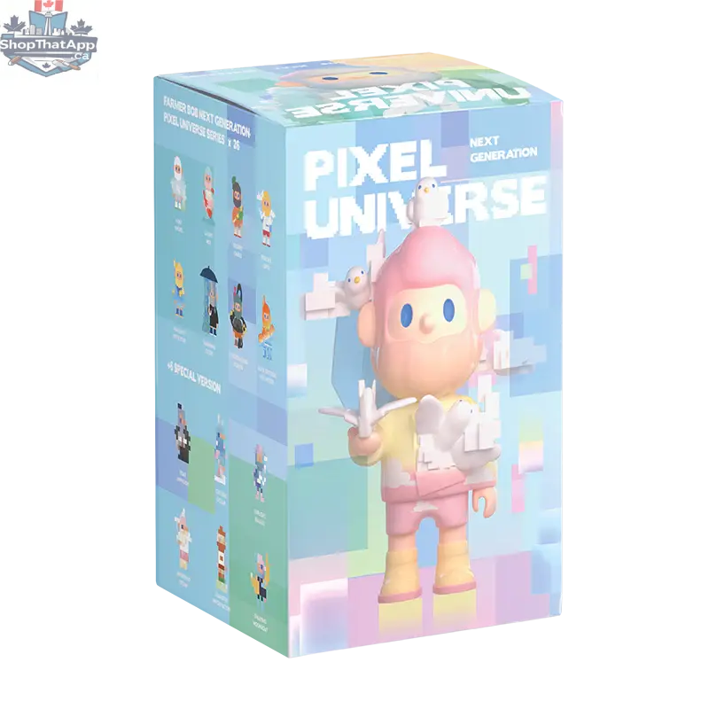 Farmer Bob Next Generation Pixel Universe blind box toy by Mindzai Toy Shop, featuring colorful pixelated farmer character.