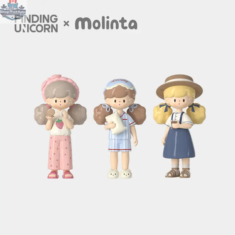 Colorful Molinta Minor Holiday Blind Box toy by Finding Unicorn, featuring playful design and vibrant packaging.