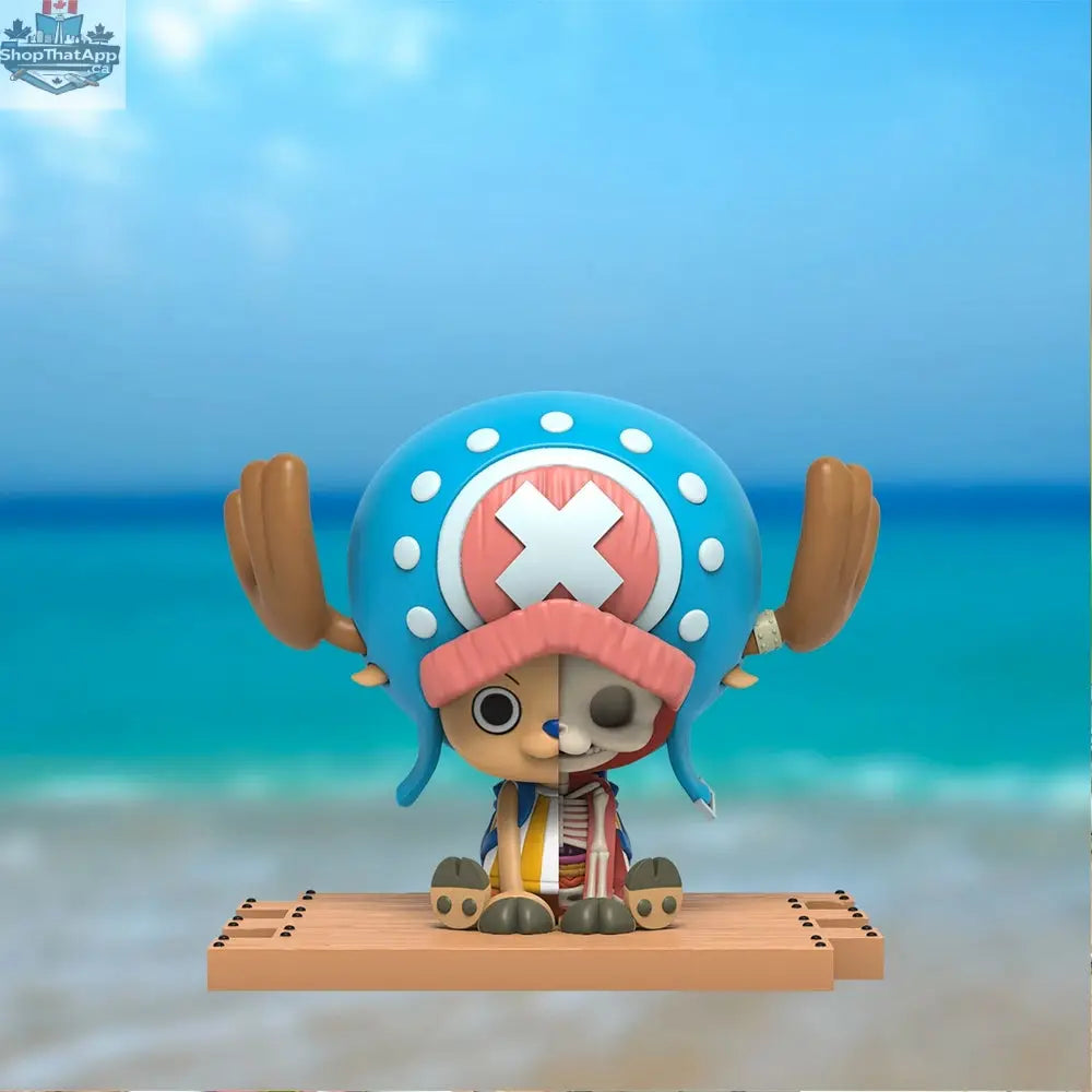Dissectable One Piece Series 2 toy figure by Jason Freeny x Mighty Jaxx, showing detailed internal anatomy in a collectible toy box.