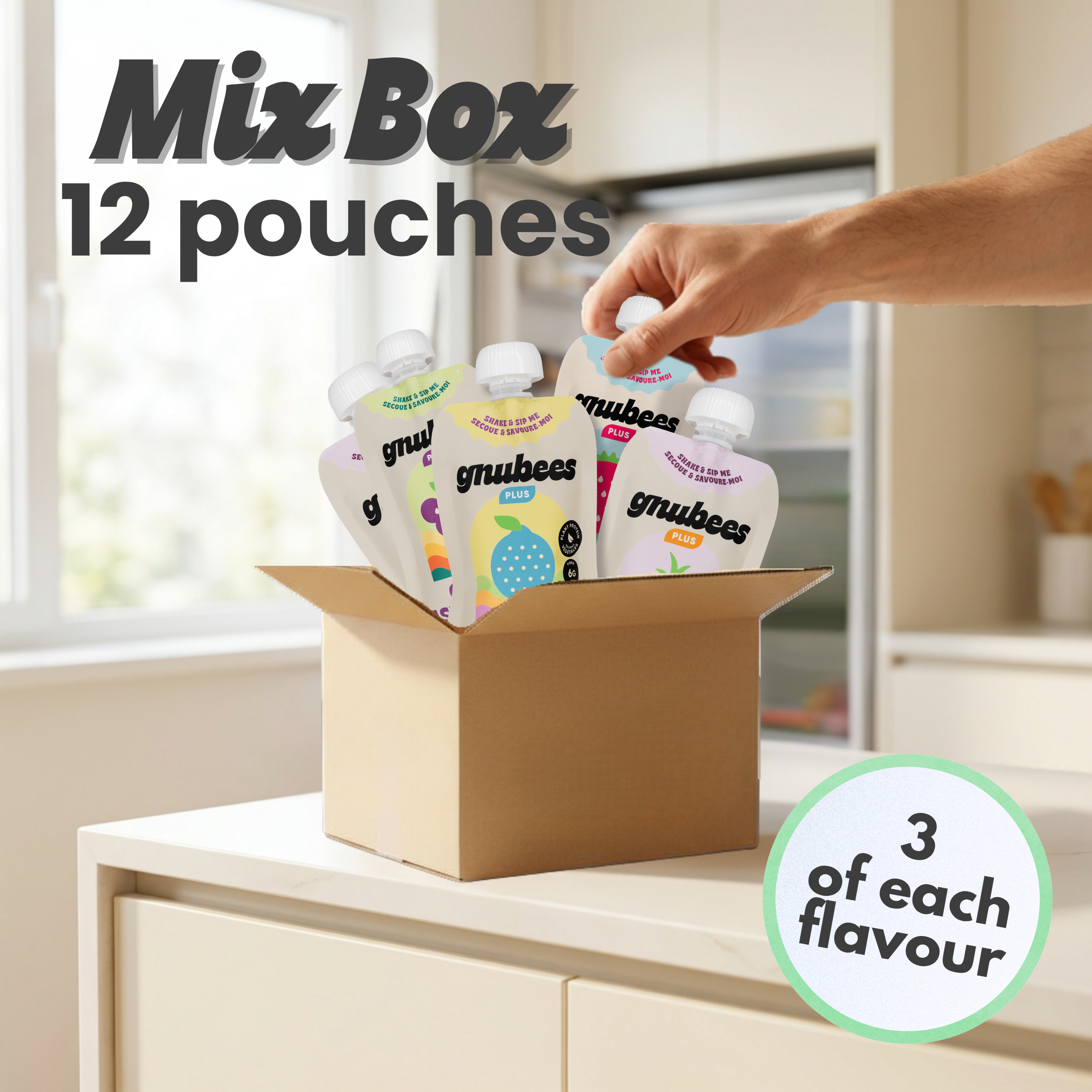 Gnubees Plus Mix Box - 12 pouches