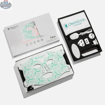 Omnilux Contour Face therapy device for men with red light and infrared light therapy, designed for facial skin treatment.
