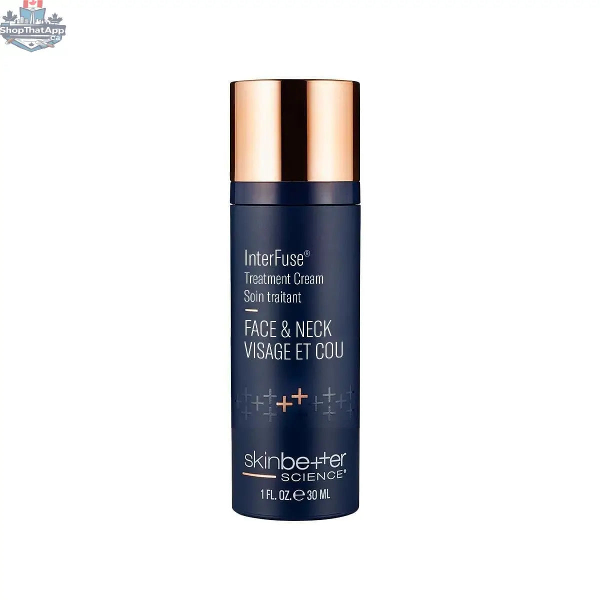 Skinbetter Science Interfuse Treatment Cream for face and neck, showing the hydrating cream jar with a clean, clinical design.