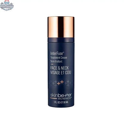 Skinbetter Science Interfuse Treatment Cream for face and neck, showing the hydrating cream jar with a clean, clinical design.