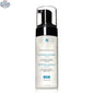 SkinCeuticals soothing cleanser for sensitive skin, gentle gel formula in a clear bottle with a pump dispenser.