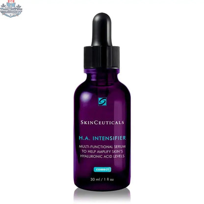 SkinCeuticals H.A. Intensifier serum bottle designed for enhanced hydration and skin firmness, featuring a sleek pump dispenser.