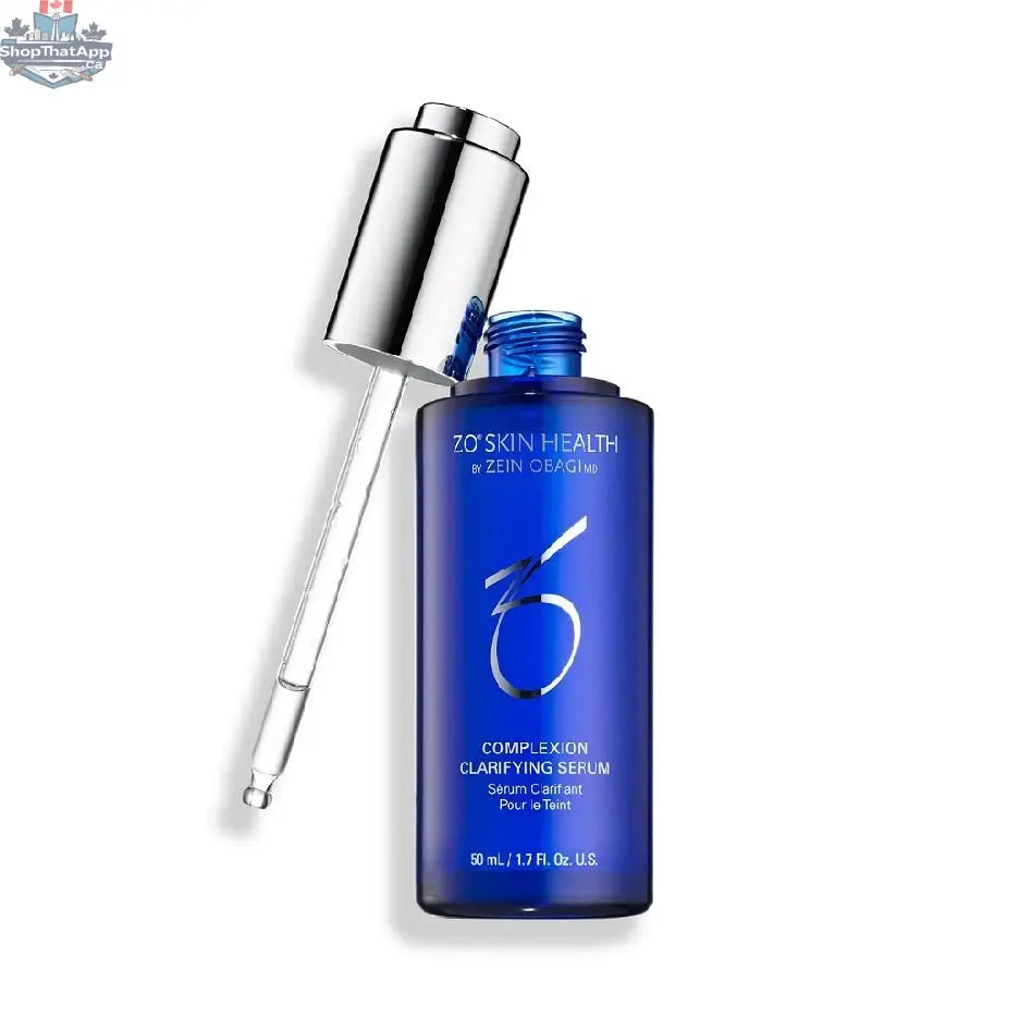 Monarch MD ZO Complexion Clarifying Serum in a clear glass bottle with dropper for skin brightening and clarifying.