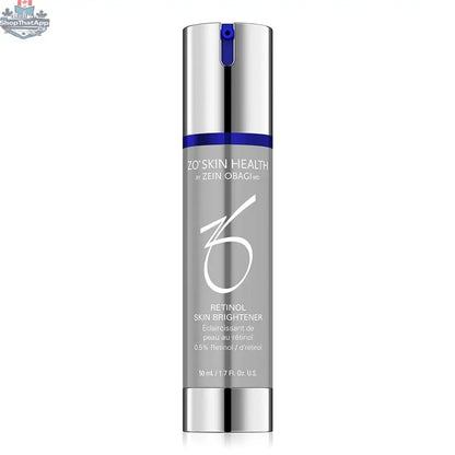 Zo Retinol Skin Brightener from Monarch MD Medical Aesthetics, featuring a sleek tube of skin care product with a white and gold design.