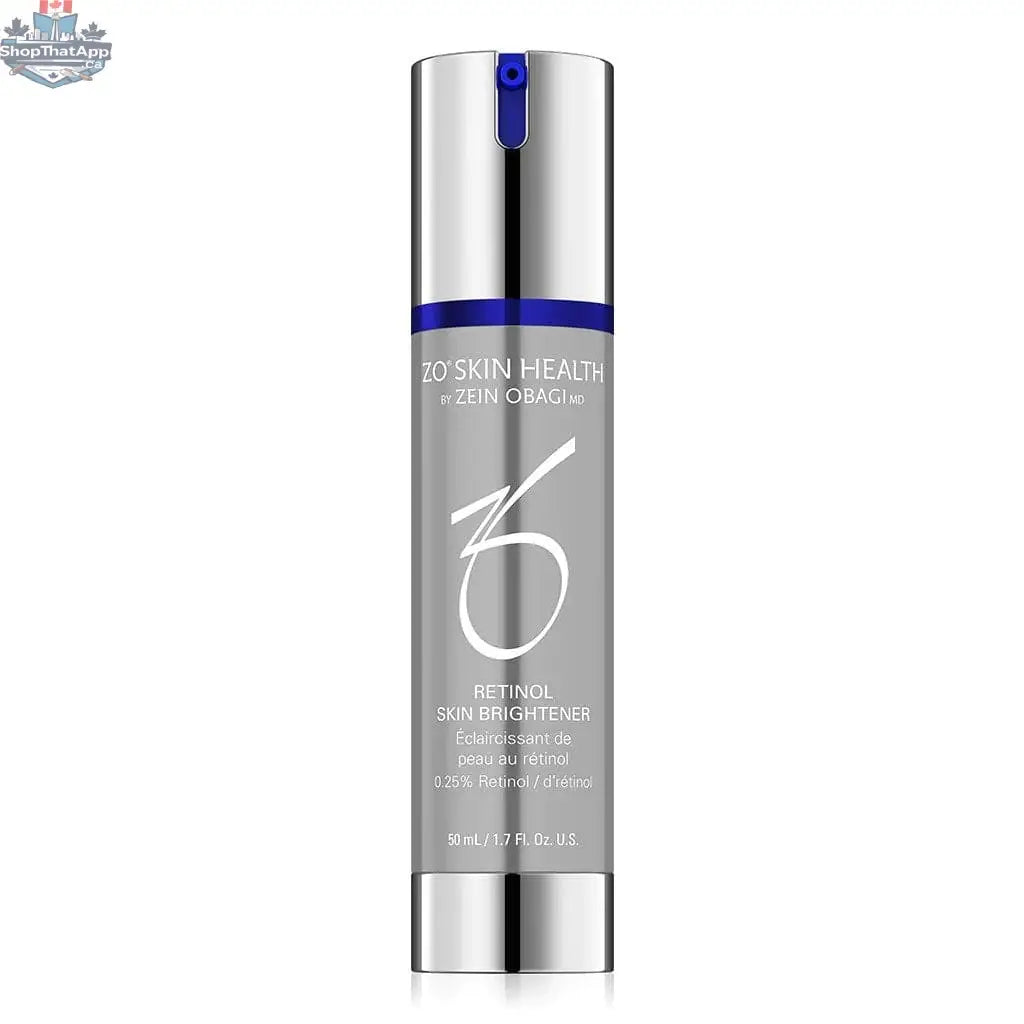 Monarch MD ZO Retinol Skin Brightener in a sleek bottle, designed for skincare to improve skin brightness and texture.