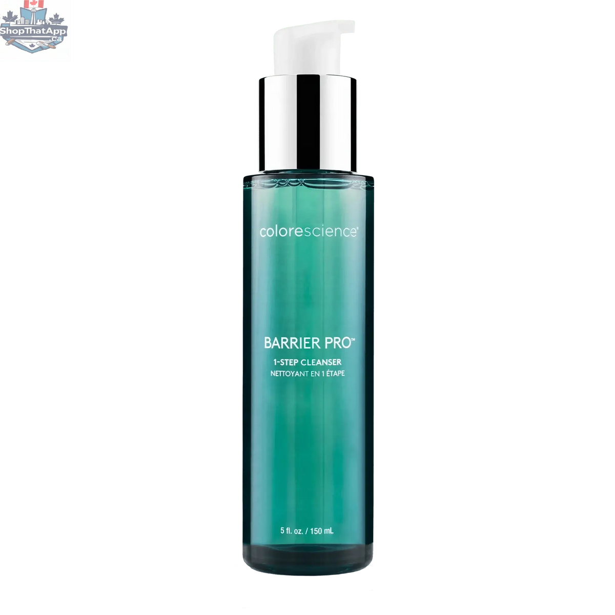ColoreScience Barrier Pro™ 1-Step Cleanser by Monarch MD Medical Aesthetics, 150mL skin care product in a clear bottle