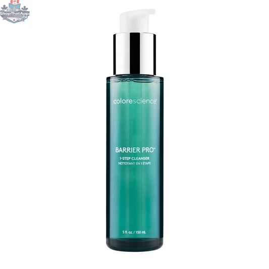 ColoreScience Barrier Pro™ 1-Step Cleanser by Monarch MD Medical Aesthetics, 150mL skin care product in a clear bottle