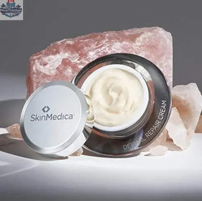 SkinMedica Dermal Repair Cream in a white jar, skincare product by Monarch MD Medical Aesthetics, designed for skin repair and hydration.