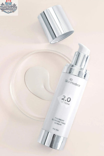 SkinMedica Lytera 2.0 Brightening Serum bottle with pump for even skin tone, skincare product by Monarch MD Medical Aesthetics