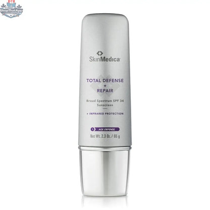 SkinMedica Total Defense + Repair broad spectrum sunscreen in a tube, designed for ultimate skin protection and repair.