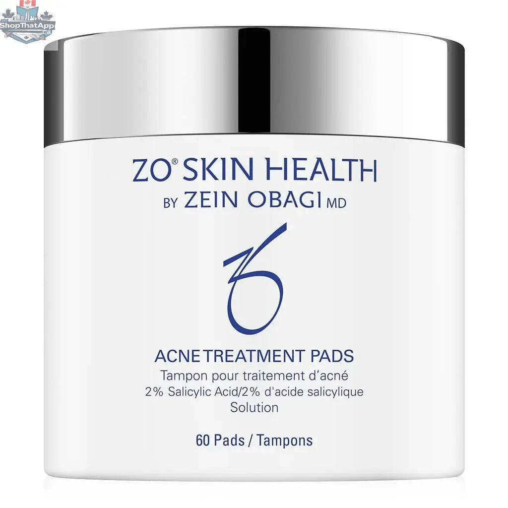 Monarch MD ZO Acne Treatment Pads for skin care, showing a close-up of the product container with pads inside