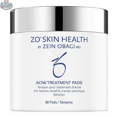 Monarch MD ZO Acne Treatment Pads for skin care, showing a close-up of the product container with pads inside