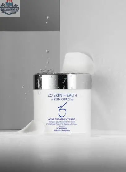 Monarch MD Medical Aesthetics ZO Acne Treatment Pads lying on a clean surface, showing the product packaging and pads.