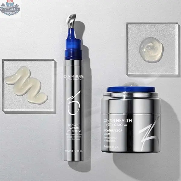 Monarch MD ZO Growth Factor Eye Serum in a sleek bottle, designed to promote youthful, vibrant skin around the eyes.