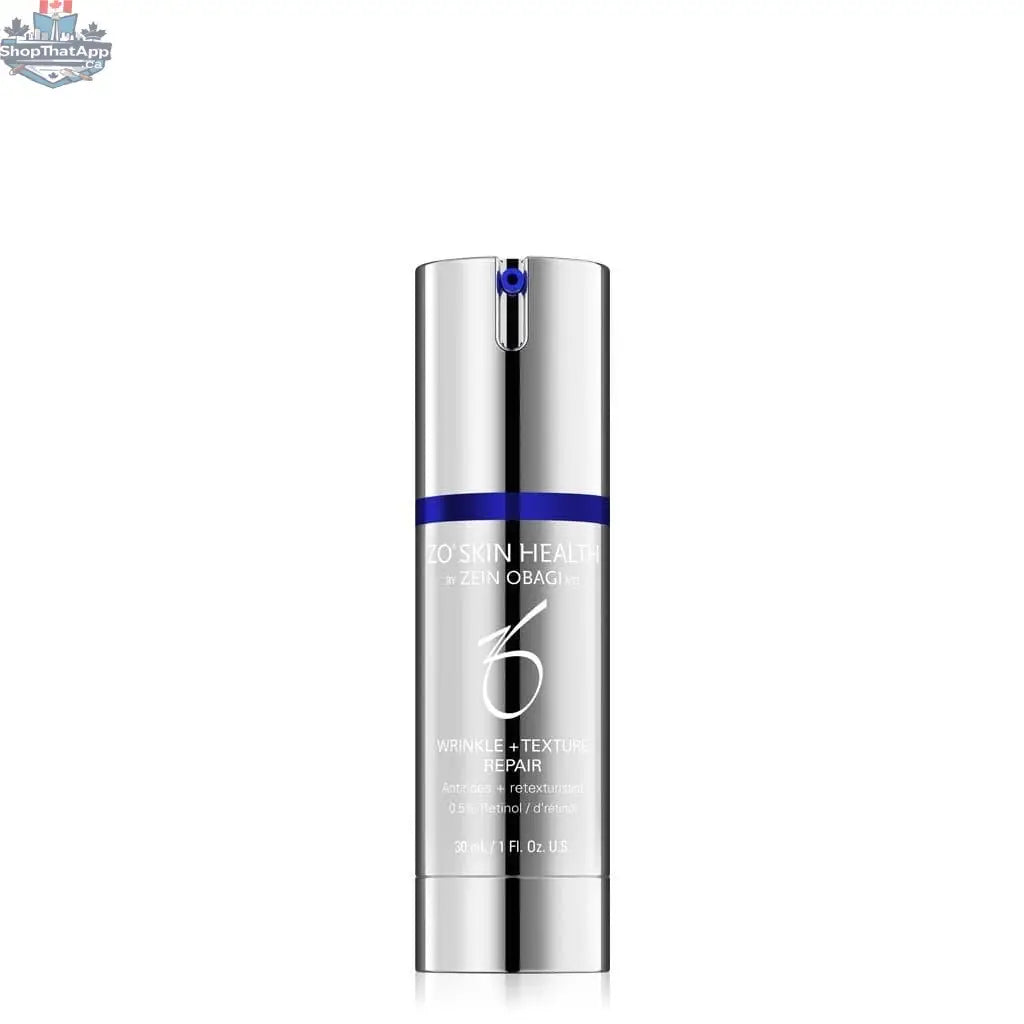 Travel-size ZO Wrinkle Repair by Monarch MD, retinol skin brightener for radiant, youthful skin, shown in a sleek skincare tube.