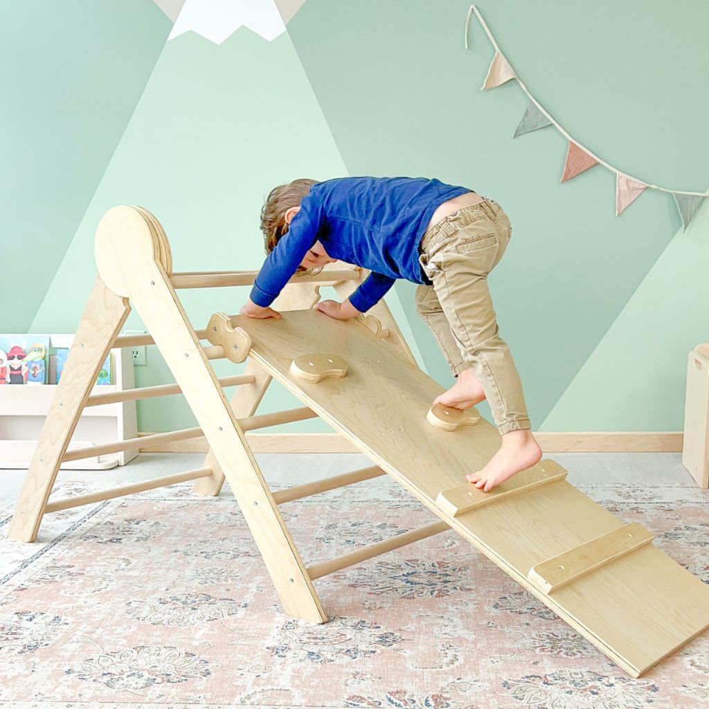 CRANBERRY CLIMBER - Montessori Wooden Triangle Climber for Kids - Shopthatapp.ca