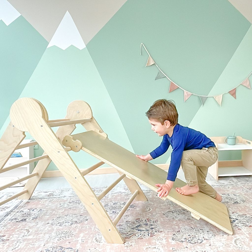 CRANBERRY CLIMBER - Montessori Wooden Triangle Climber for Kids - Shopthatapp.ca